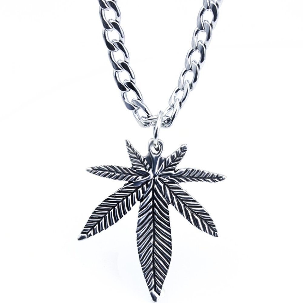 ❤️Hip Hop Leaf Chain Pendant Necklace for women/men, N90201P141